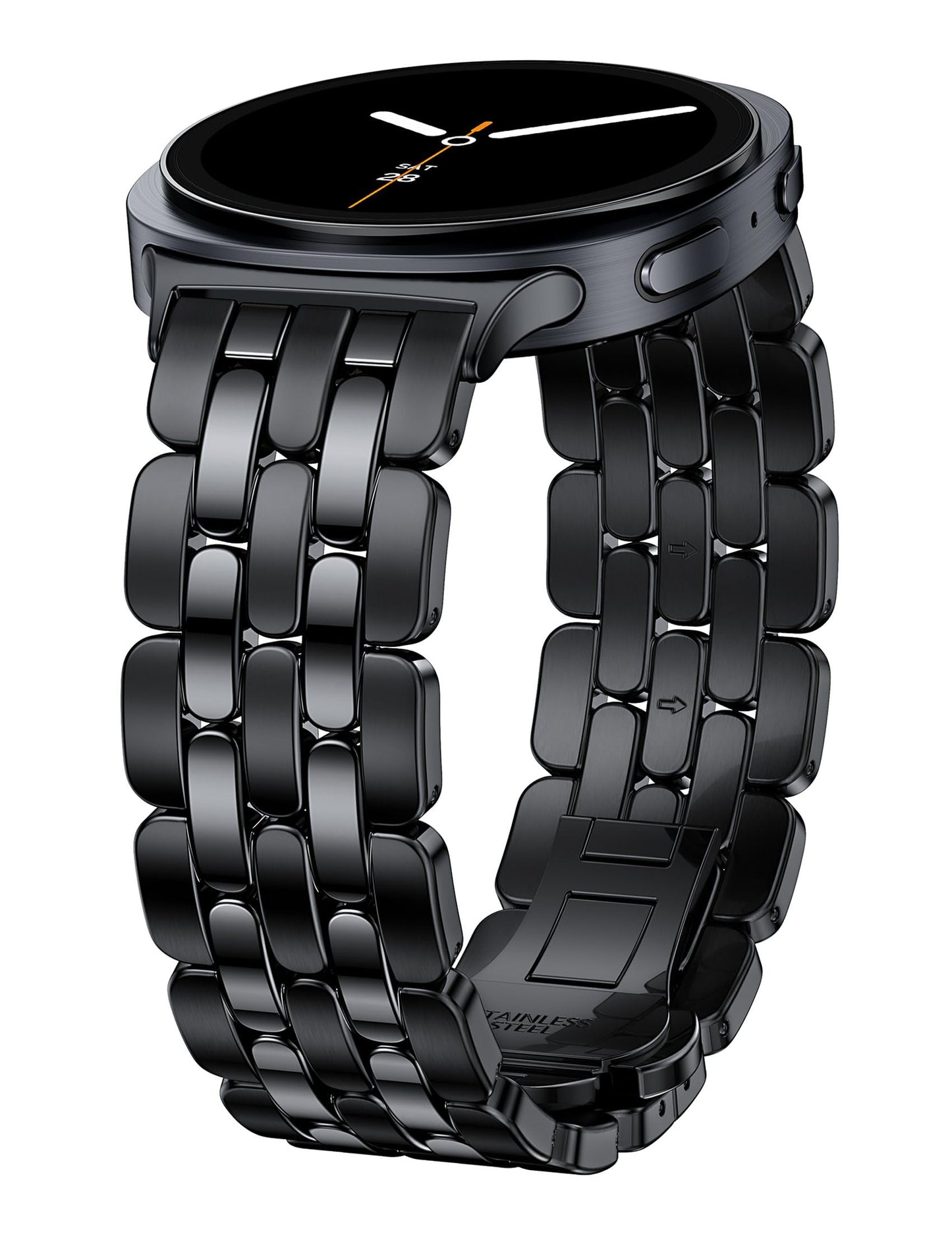 TOYOUTHS Designer Vintage Luxury Bracelet for Samsung Galaxy Watch 8 40mm 44mm/Watch 8 Classic 46mm Bands Women, No Gap One Click Stainless Steel Dressy Elegant Noble Metal Strap