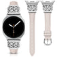 TOYOUTHS Celtic Knot Leather Band Compatible with Samsung Galaxy Watch 8 40mm 44mm/Watch 8 Classic 46mm Bands Women, No Gap One Click Slim Dressy Leather Strap with Designer Interlock Buckle