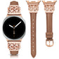 TOYOUTHS Celtic Knot Leather Band Compatible with Samsung Galaxy Watch 8 40mm 44mm/Watch 8 Classic 46mm Bands Women, No Gap One Click Slim Dressy Leather Strap with Designer Interlock Buckle