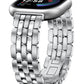 TOYOUTHS Designer Vintage Luxury Bracelet for Fitbit Versa 4/Versa 3/Sense 2/Sense Bands Women, Stainless Steel Dressy Elegant Noble Metal Strap for Versa 4 Smartwatch