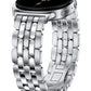 TOYOUTHS Designer Vintage Luxury Bracelet for Samsung Galaxy Watch 8 40mm 44mm/Watch 8 Classic 46mm Bands Women, No Gap One Click Stainless Steel Dressy Elegant Noble Metal Strap