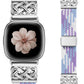TOYOUTHS Braided Magnetic Band Compatible with Fitbit Versa 4 3/Fitbit Sense 2 1 Bands Women, Dressy Celtic Metal Stretchy Elastic Nylon Fabric Woven Strap for Versa 3 4 Sense 2 Smartwatch
