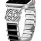 TOYOUTHS Compatible with Apple Watch Band Women 38/40/41/42/44/45/46/49mm Dressy Celtic Knot Metal Resin Strap Stainless Steel Chain Link Bracelet for iWatch Series 11 10 9 8 7 6 5 4 Ultra SE 3 2 1