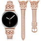 TOYOUTHS Celtic Knot Leather Band Compatible with Samsung Galaxy Watch 8 40mm 44mm/Watch 8 Classic 46mm Bands Women, No Gap One Click Slim Dressy Leather Strap with Designer Interlock Buckle