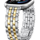 TOYOUTHS Designer Vintage Luxury Bracelet for Fitbit Versa 4/Versa 3/Sense 2/Sense Bands Women, Stainless Steel Dressy Elegant Noble Metal Strap for Versa 4 Smartwatch
