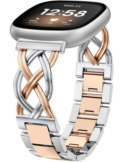 Celtic Stainless Steel Band for Fitbit Versa 4/Versa 3/Sense 2/Sense Bands Women