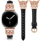 TOYOUTHS Celtic Knot Leather Band Compatible with Samsung Galaxy Watch 8 40mm 44mm/Watch 8 Classic 46mm Bands Women, No Gap One Click Slim Dressy Leather Strap with Designer Interlock Buckle