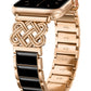 TOYOUTHS Compatible with Apple Watch Band Women 38/40/41/42/44/45/46/49mm Dressy Celtic Knot Metal Resin Strap Stainless Steel Chain Link Bracelet for iWatch Series 11 10 9 8 7 6 5 4 Ultra SE 3 2 1