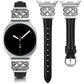 TOYOUTHS Celtic Knot Leather Band Compatible with Samsung Galaxy Watch 8 40mm 44mm/Watch 8 Classic 46mm Bands Women, No Gap One Click Slim Dressy Leather Strap with Designer Interlock Buckle