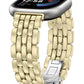 TOYOUTHS Designer Vintage Luxury Bracelet for Fitbit Versa 4/Versa 3/Sense 2/Sense Bands Women, Stainless Steel Dressy Elegant Noble Metal Strap for Versa 4 Smartwatch