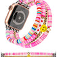 TOYOUTHS Heishi Beads Bracelet Compatible with Apple Watch Band Cute Stretch Girl Women Summer Beach Surfer Stackable Clay Preppy Jewelry Band for Iwatch 42/44/45mm Series SE 7 6 5 4 3 2 1