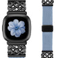 TOYOUTHS Braided Magnetic Band Compatible with Fitbit Versa 4 3/Fitbit Sense 2 1 Bands Women, Dressy Celtic Metal Stretchy Elastic Nylon Fabric Woven Strap for Versa 3 4 Sense 2 Smartwatch