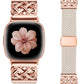 TOYOUTHS Braided Magnetic Band Compatible with Fitbit Versa 4 3/Fitbit Sense 2 1 Bands Women, Dressy Celtic Metal Stretchy Elastic Nylon Fabric Woven Strap for Versa 3 4 Sense 2 Smartwatch