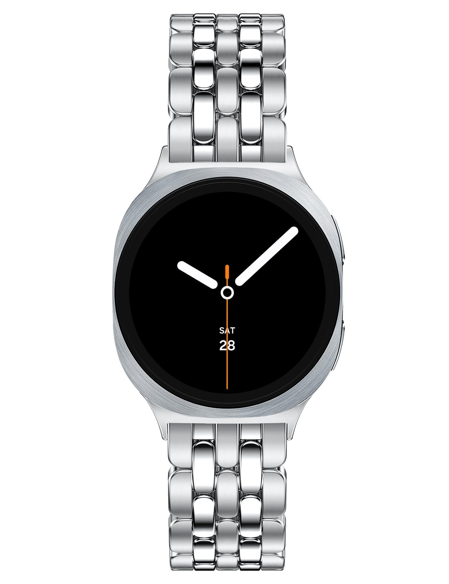 TOYOUTHS Designer Vintage Luxury Bracelet for Samsung Galaxy Watch 8 40mm 44mm/Watch 8 Classic 46mm Bands Women, No Gap One Click Stainless Steel Dressy Elegant Noble Metal Strap