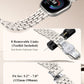 TOYOUTHS Designer Vintage Luxury Bracelet for Fitbit Versa 4/Versa 3/Sense 2/Sense Bands Women, Stainless Steel Dressy Elegant Noble Metal Strap for Versa 4 Smartwatch