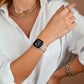 TOYOUTHS Designer Vintage Luxury Bracelet for Fitbit Versa 4/Versa 3/Sense 2/Sense Bands Women, Stainless Steel Dressy Elegant Noble Metal Strap for Versa 4 Smartwatch