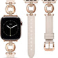 TOYOUTHS Leather Band Compatible with Apple Watch Bands Women 38/40/41/42/44/45/46/49mm Dressy Slim Leather Strap with Boho Metal Knot Buckle Bracelet for iWatch Series 10/9/8/7/6/5/4/3/2/1/SE/Ultra