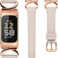 TOYOUTHS Compatible with Fitbit Charge 5 Bands/Charge 6 Bands Women Dressy Slim Leather Strap with C-Shape Metal Buckle Wristbands Bracelet Replacement for Fitbit Charge 6 Wrist Band Femme