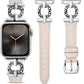 TOYOUTHS Leather Band Compatible with Apple Watch Strap Women 49/46/45/44/42/41/40/38mm Fancy Vintage Scrollwork Oval Metal Buckle Leather Strap for iWatch Band Series 10 9 8 7 6 5 4 3 2 1 SE Ultra