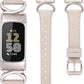 TOYOUTHS Compatible with Fitbit Charge 5 Bands/Charge 6 Bands Women Dressy Slim Leather Strap with C-Shape Metal Buckle Wristbands Bracelet Replacement for Fitbit Charge 6 Wrist Band Femme