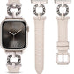 TOYOUTHS Leather Band Compatible with Apple Watch Strap Women 49/46/45/44/42/41/40/38mm Fancy Vintage Scrollwork Oval Metal Buckle Leather Strap for iWatch Band Series 10 9 8 7 6 5 4 3 2 1 SE Ultra
