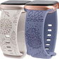 TOYOUTHS 2 Packs Compatible with Apple Watch Band 41mm 40mm 38mm Women Girls Silicone Dressy Floral Engraved Strap Sunflower Wildflower Sport Bracelet for iWatch Series SE/8/7/6/5/4/3/2/1