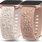 TOYOUTHS 2 Pack Compatible with Fitbit Versa 2/Versa Lite/Versa Watch Bands for Women Floral Engraved Soft Silicone Dressy Embossed Flower Strap Replacement Versa 2 Special Edition Bracelet Wristband