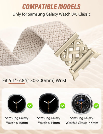 Click Celtic Magnetic Braided Nylon Band for Samsung Galaxy Watch 9/8 40mm 44mm & Wacth 8 Classic 46mm
