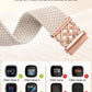 TOYOUTHS Braided Magnetic Band Compatible with Fitbit Versa 4 3/Fitbit Sense 2 1 Bands Women, Dressy Celtic Metal Stretchy Elastic Nylon Fabric Woven Strap for Versa 3 4 Sense 2 Smartwatch