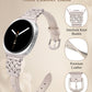 TOYOUTHS Celtic Knot Leather Band Compatible with Samsung Galaxy Watch 8 40mm 44mm/Watch 8 Classic 46mm Bands Women, No Gap One Click Slim Dressy Leather Strap with Designer Interlock Buckle