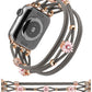TOYOUTHS Floral Bracelet Compatible with Apple Watch Band 42/41/40/38mm Women, Boho Beaded Braided Slim Elastic Stretchy Solo Loop Dressy Nylon Strap for iWatch Series 10/9/SE/8/7/6/5/4/3/2/1