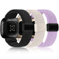 TOYOUTHS 3 Pack Magnetic Stretchy Band Compatible with Fitbit Versa 4/Fitbit Versa 3/Sense 2/Sense, Soft Elastic Bracelet Nylon Braided Sport Loop Strap for Women Men