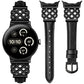TOYOUTHS Celtic Knot Leather Band Compatible with Google Pixel Watch 3 41mm/Pixel Watch 2/Pixel Watch 1 Band Women, Slim Dressy Thin Fashion Designer Premium Leather Strap for Pixel 3 2 1 Smartwatch