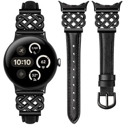 Celtic Knot Leather Band for Google Pixel Watch 3 41mm/Pixel Watch 2/Pixel Watch 1 Band Women