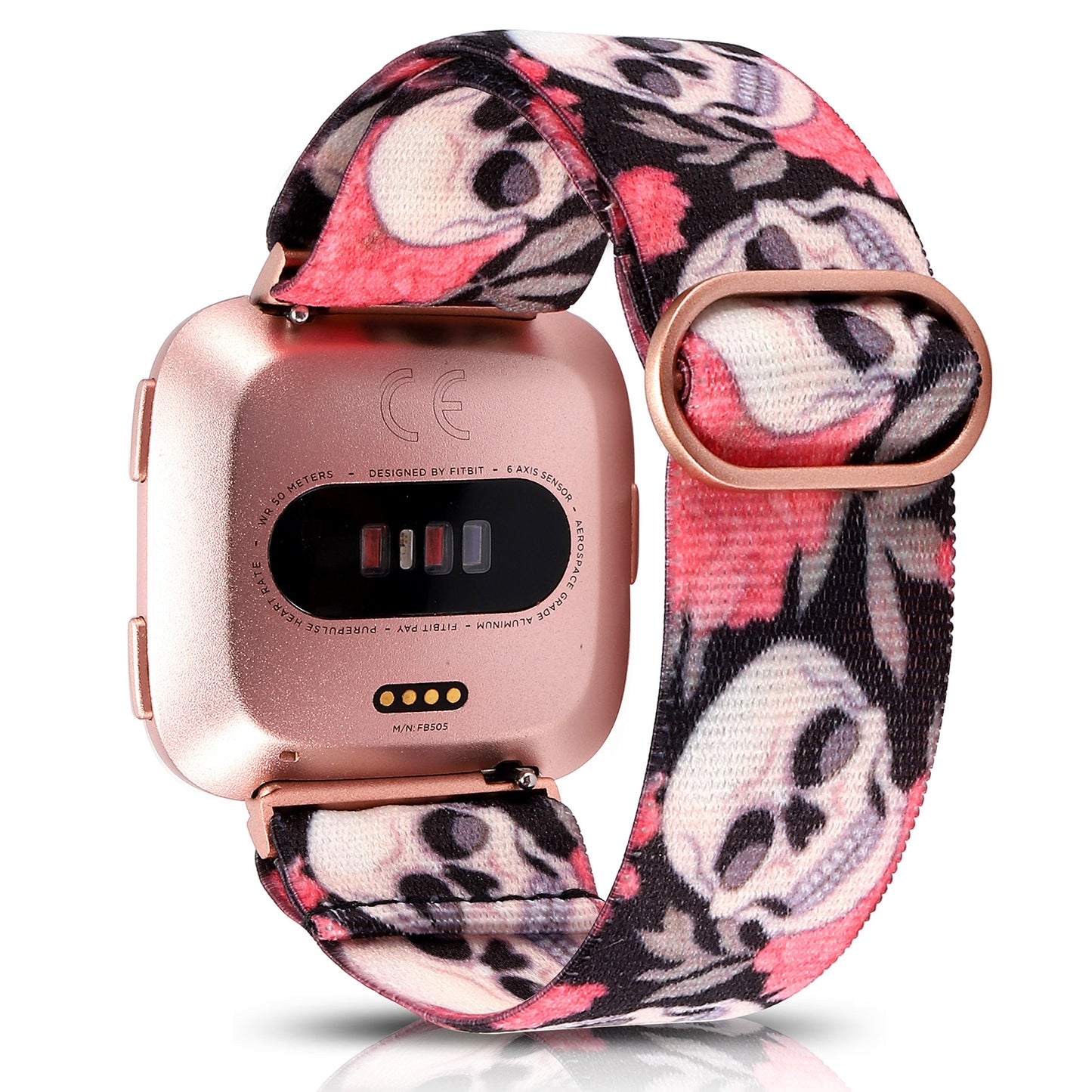 TOYOUTHS Compatible with Fitbit Versa/Versa 2 Bands for Women Men Adjustable Elastic Nylon Fabric Strap Replacement for Versa Lite Edition Stretchy Solo Loop Bracelet Wristband Accessories