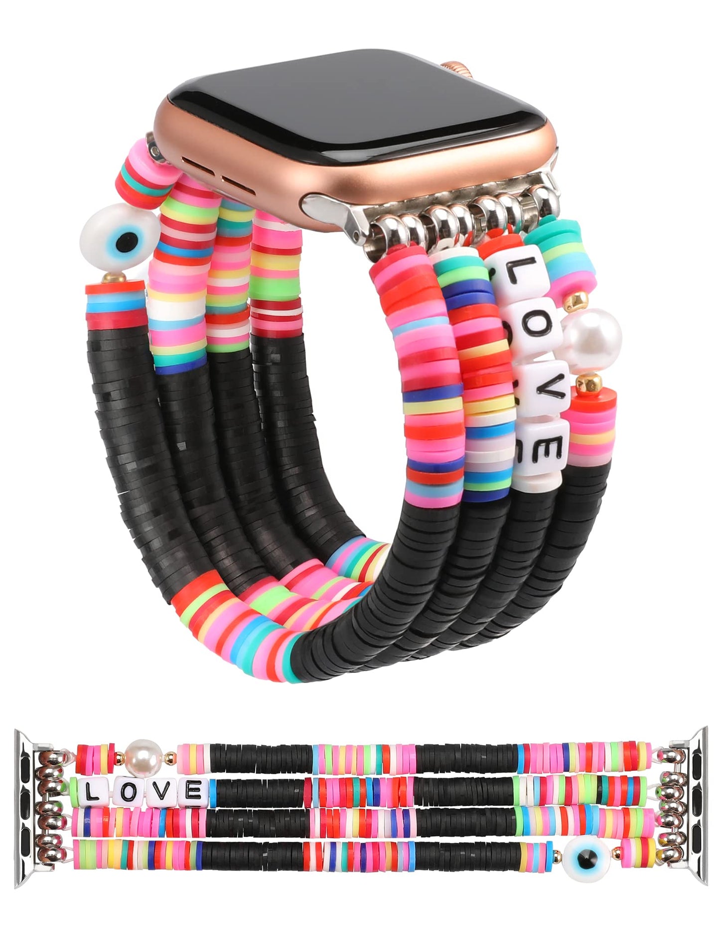 Bracelet tressé multicolore Apple Watch