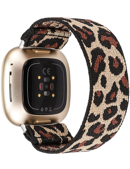 TOYOUTHS Compatible with Fitbit Sense/Sense 2 Band/Versa 3/Versa 4 Bands Women Men Dressy Elastic Nylon Fabric Strap Stretchy Solo Loop Sport Wristband Accessories Replacement for Fitbit Versa 4