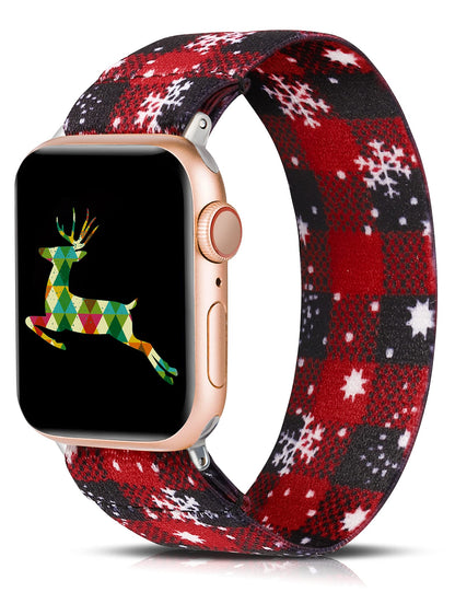 TOYOUTHS Halloween Band Compatible with Apple Watch Band Elastic Scrunchies Stretchy Solo Loop 49mm(Ultra)/45mm/44mm/42mm Soft Nylon Women Replacement Band for iWatch Series SE/8/7/6/5/4/3/2/1