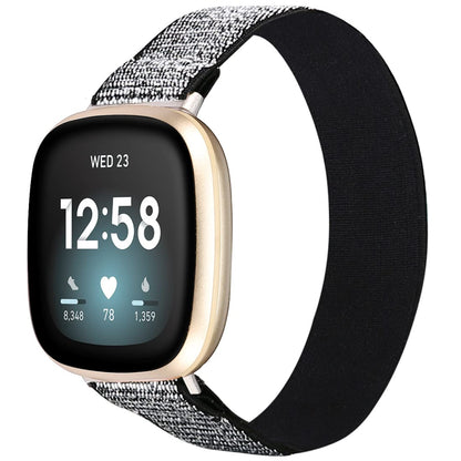 TOYOUTHS Compatible with Fitbit Sense/Sense 2 Band/Versa 3/Versa 4 Bands Women Men Dressy Elastic Nylon Fabric Strap Stretchy Solo Loop Sport Wristband Accessories Replacement for Fitbit Versa 4