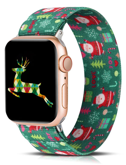 TOYOUTHS Halloween Band Compatible with Apple Watch Band Elastic Scrunchies Stretchy Solo Loop 49mm(Ultra)/45mm/44mm/42mm Soft Nylon Women Replacement Band for iWatch Series SE/8/7/6/5/4/3/2/1
