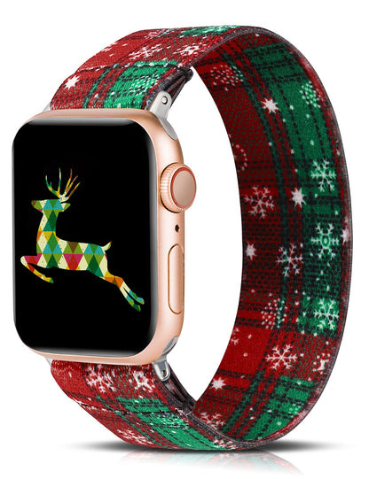 TOYOUTHS Halloween Band Compatible with Apple Watch Band Elastic Scrunchies Stretchy Solo Loop 49mm(Ultra)/45mm/44mm/42mm Soft Nylon Women Replacement Band for iWatch Series SE/8/7/6/5/4/3/2/1