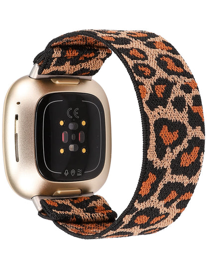 TOYOUTHS Compatible with Fitbit Sense/Sense 2 Band/Versa 3/Versa 4 Bands Women Men Dressy Elastic Nylon Fabric Strap Stretchy Solo Loop Sport Wristband Accessories Replacement for Fitbit Versa 4