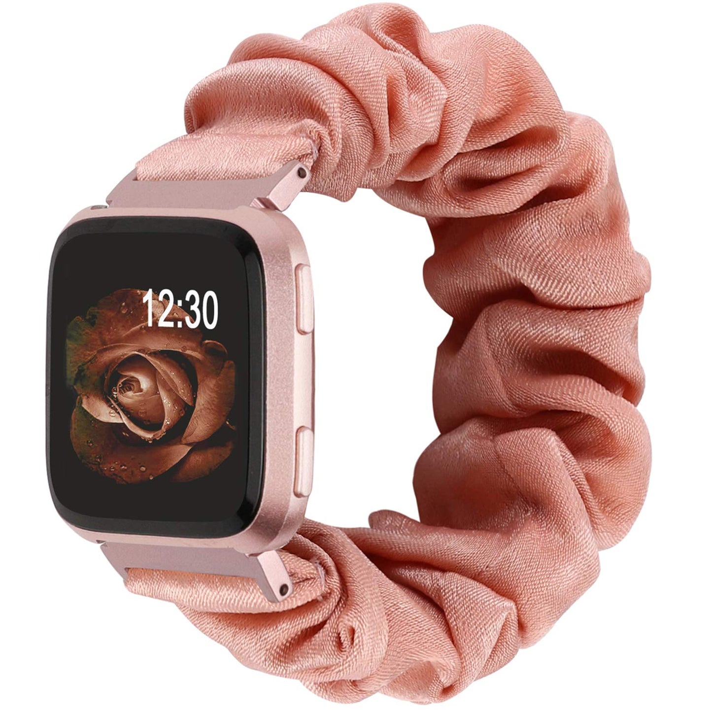 TOYOUTHS Scrunchie Bands Compatible with Fitbit Versa/Versa 2/Versa Lite Special Edition Women Girl Elastic Stretch Fabric Strap Pattern Printed Scrunchy Replacement Bracelet Wristband Accessories