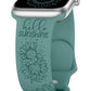 TOYOUTHS Sunflower Engraved Band Compatible with Apple Watch Bands 38mm 40mm 41mm 44mm 45mm 42mm 49mm Women Girls, Floral Sport Silicone Flower Fancy Straps for iWatch Series 8/7/6/5/4/3/2/1/SE/Ultra