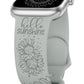 TOYOUTHS Sunflower Engraved Band Compatible with Apple Watch Bands 38mm 40mm 41mm 44mm 45mm 42mm 49mm Women Girls, Floral Sport Silicone Flower Fancy Straps for iWatch Series 8/7/6/5/4/3/2/1/SE/Ultra