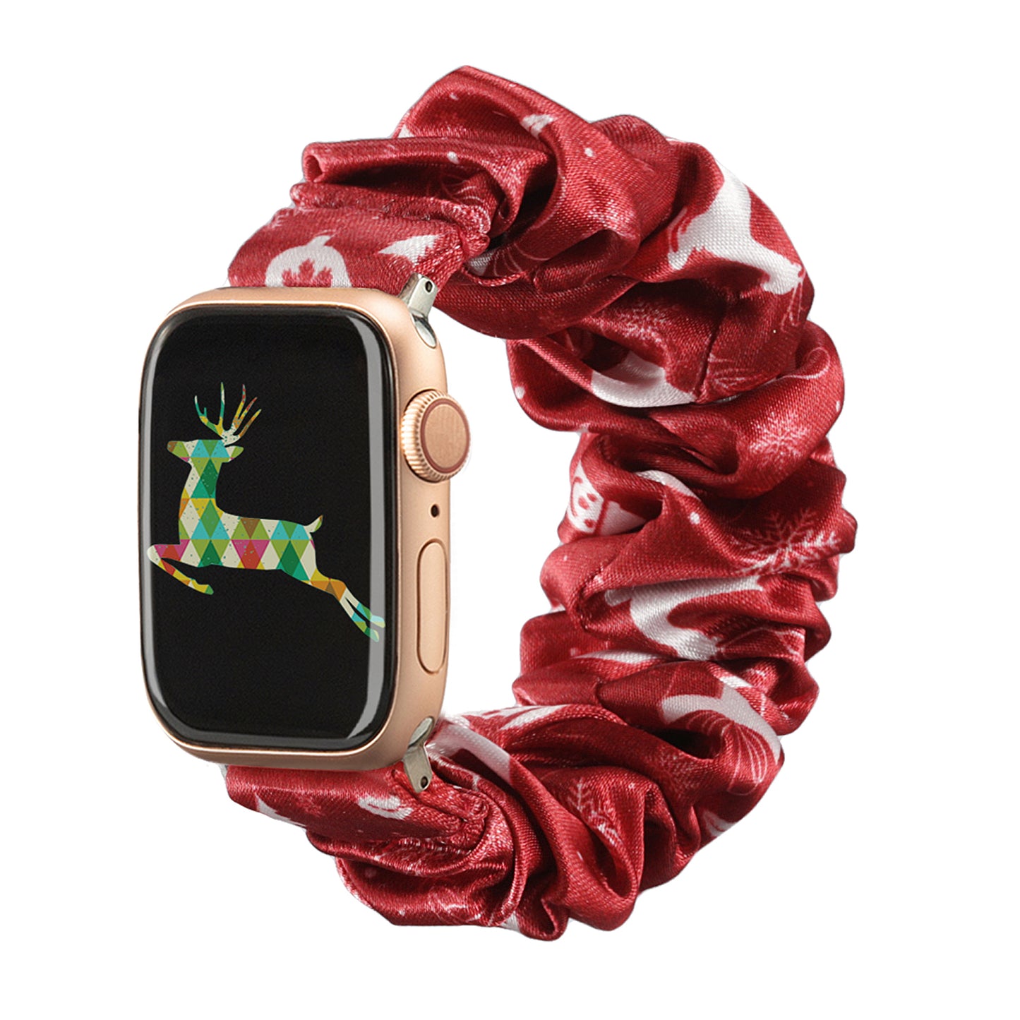 Toyouths Band Compatible with Apple WatchTextile Scrunchie Strap,Elastic Strap for iWatch Series,Christmas Apple watch band