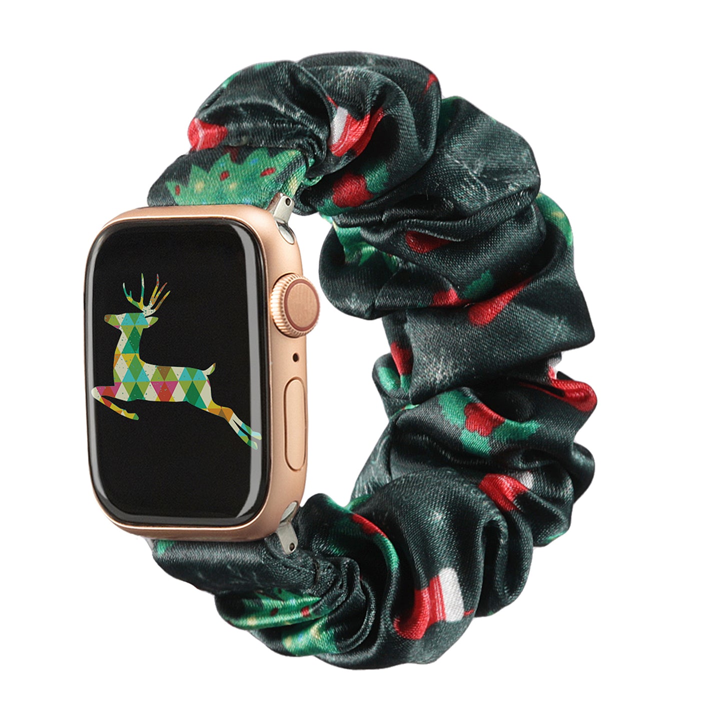 Toyouths Band Compatible with Apple WatchTextile Scrunchie Strap,Elastic Strap for iWatch Series,Christmas Apple watch band