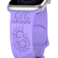 TOYOUTHS Sunflower Engraved Band Compatible with Apple Watch Bands 38mm 40mm 41mm 44mm 45mm 42mm 49mm Women Girls, Floral Sport Silicone Flower Fancy Straps for iWatch Series 8/7/6/5/4/3/2/1/SE/Ultra