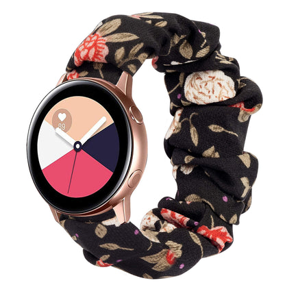 TOYOUTHS 20mm Scrunchie Band Compatible with Samsung Galaxy Watch 5/4 40mm 44mm/Watch 5 Pro 45mm/Active 2 40mm 44mm/Watch 4 Classic 42mm 46mm/Active 40mm/Watch 3 41mm, Women Elastic Watch Strap