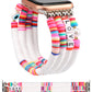 TOYOUTHS Heishi Beads Bracelet Compatible with Apple Watch Band Cute Stretch Girl Women Summer Beach Surfer Stackable Clay Preppy Jewelry Band for Iwatch 42/44/45mm Series SE 7 6 5 4 3 2 1